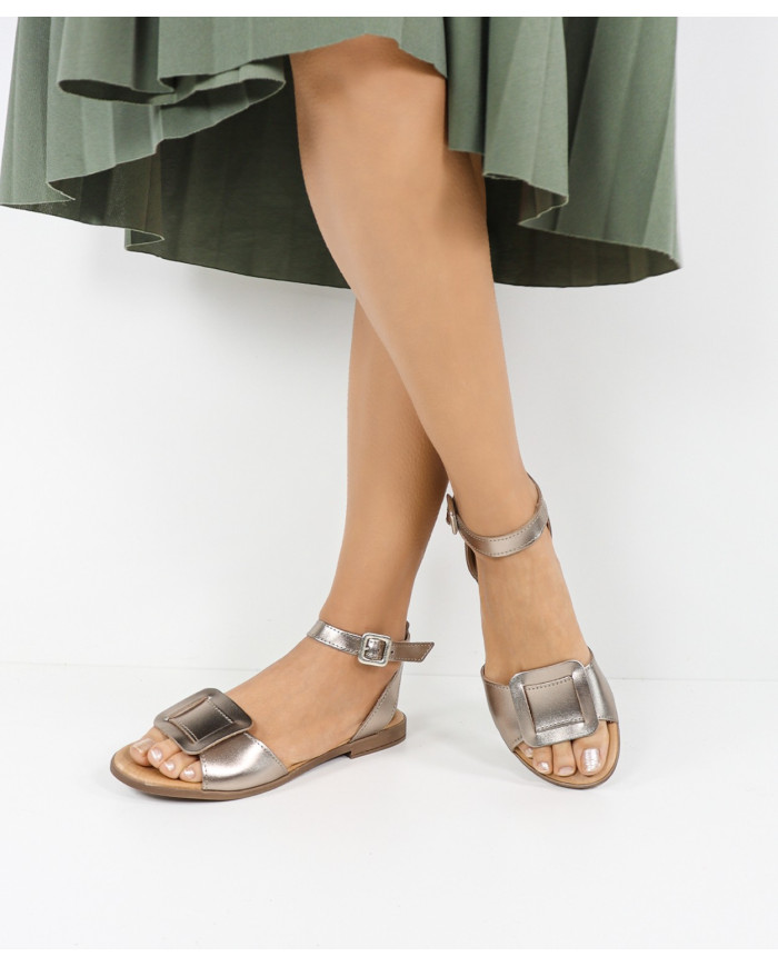 Lower sandals of Lady Ginova with Frontal Aplique