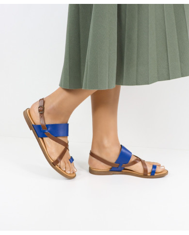 Sandalias Rasas de Senhora Ginova con Cross Strips