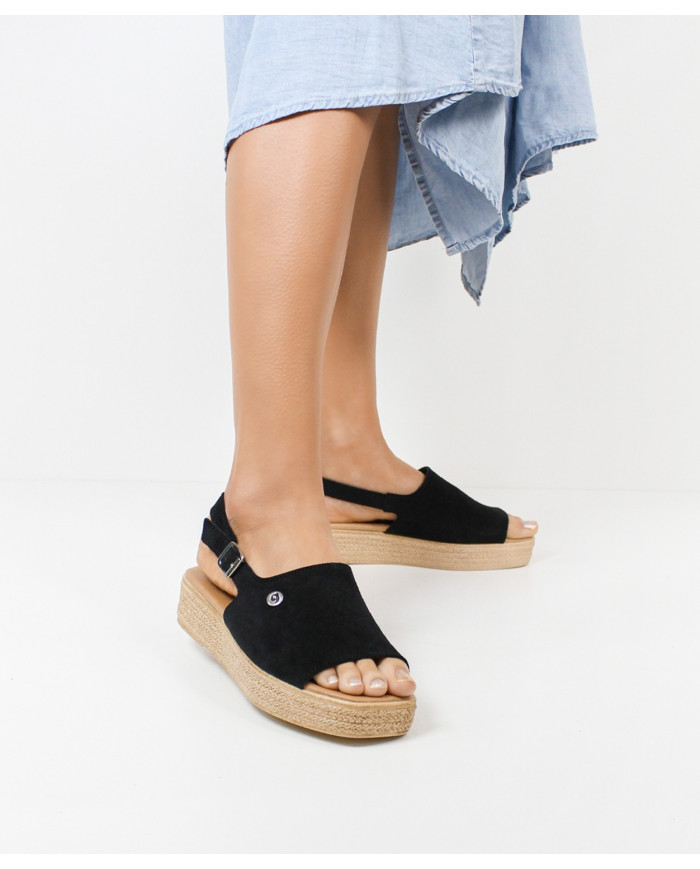 Sandals in Camurça with Ladies' Wedge Ginova