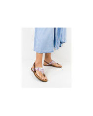 Lady Ginova Sandals with Floral Pattern