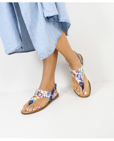Sandalias Lady Ginova con Patrón Floral