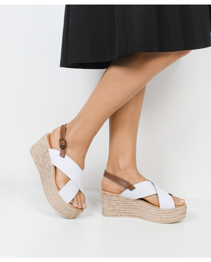 Sandals by Madame Ginova with Perforated Strips