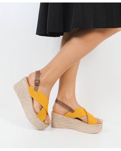 Sandals by Madame Ginova with Perforated Strips