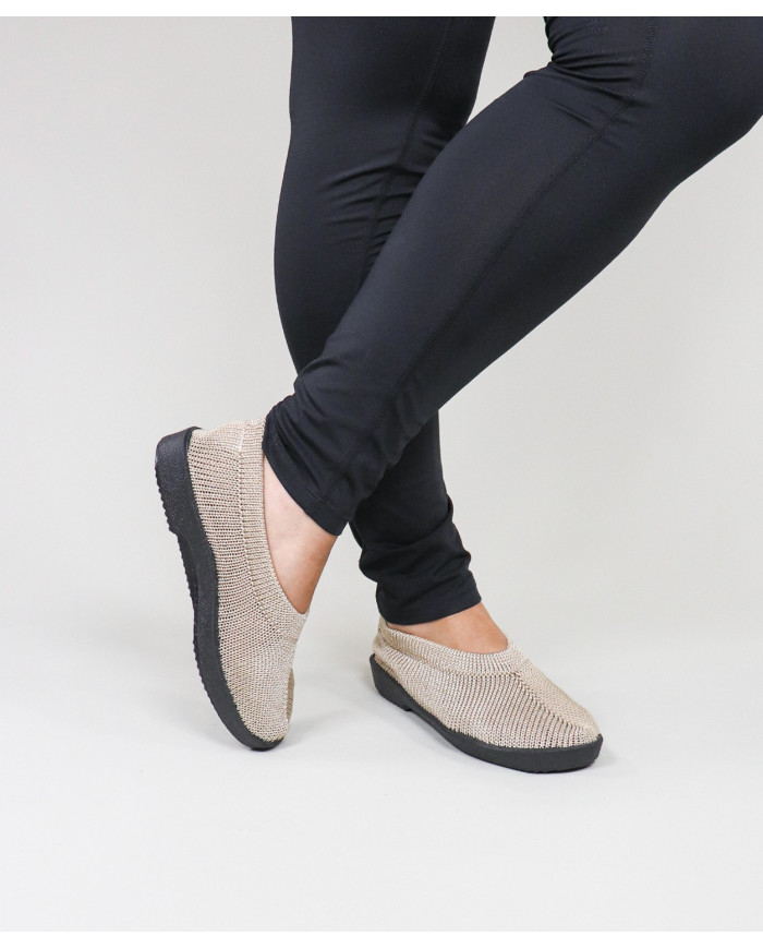 Beige Comfort Giconfort Shoes with Gaspea in Mesh Tricoted