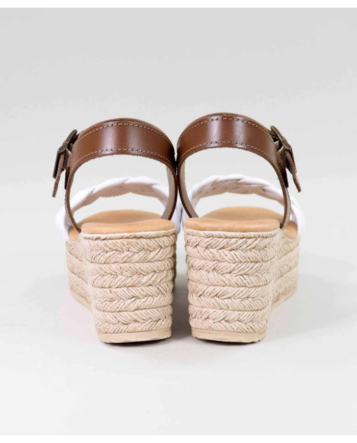 White Sandals of Cunha with Strip Entrançada Senhora Ginova