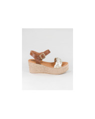 Platinum Cunha Sandals with Ingressed Strip Lady Ginova