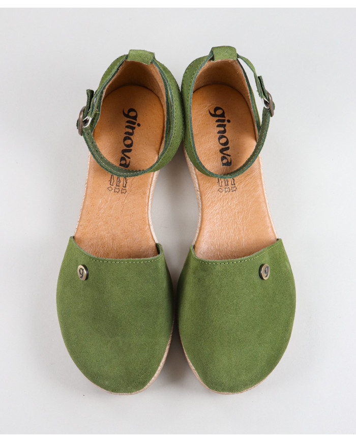 Green Sandals by Ms. Ginova with Apertar Strip