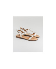 Sandals of Lady with Strip Decorated