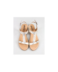 Sandals of Lady with Strip Decorated