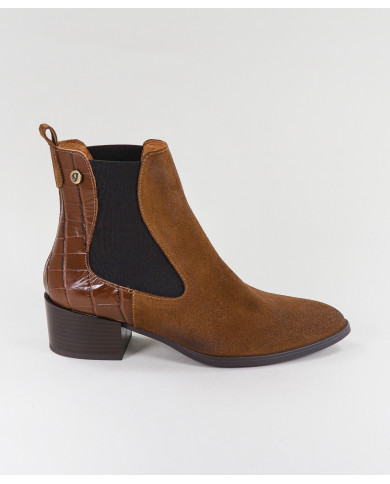 Boots of Lady Camel Ginova with Elastic in the Laterals