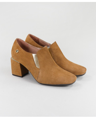 Camel de Senhora Ginova Botins with Elastics Gold