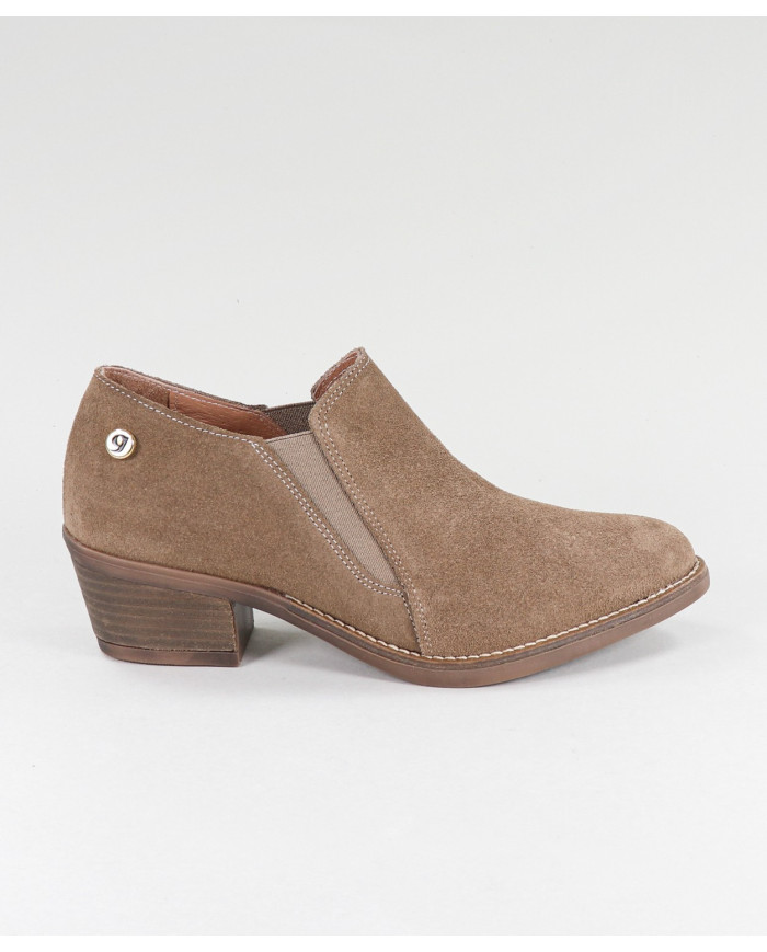 Botins Taupe de Senhora Ginova Práticos