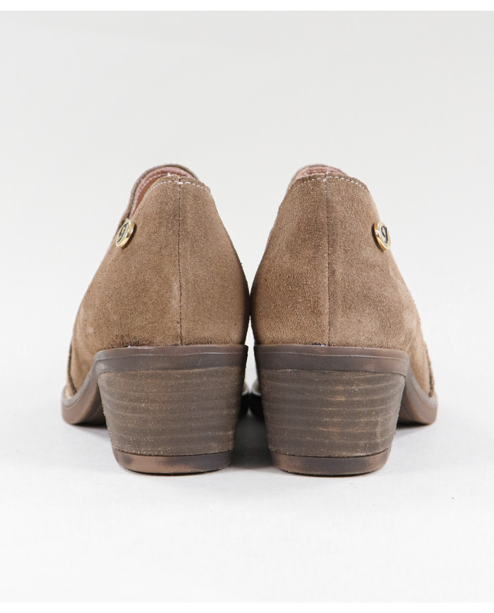 Botins Taupe de Senhora Ginova Práticos