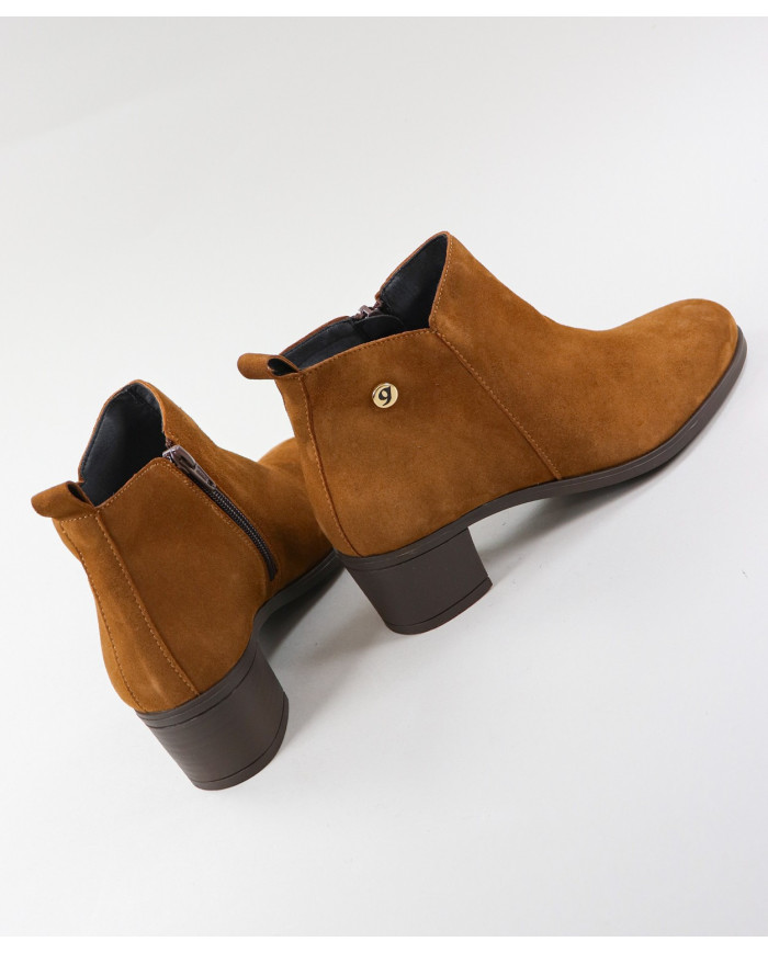 Camel Ankle Boots Medium Ginova