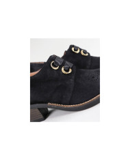 Botas Pretas de Senhora Ginova com Laço de Cetim