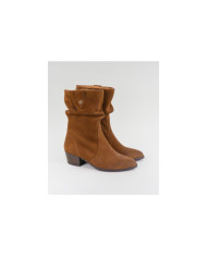Botas Camel de Cano Alto Ginova com Fecho