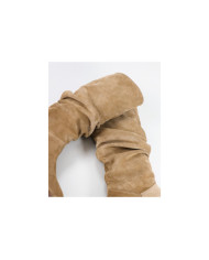 Botas Taupe de Cano Alto Ginova Confortáveis