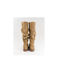 Botas Taupe de Cano Alto Ginova Confortáveis