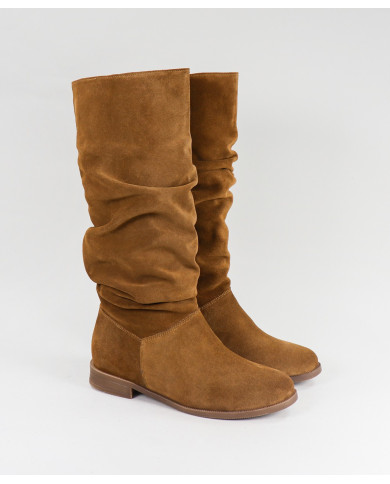 Botas Camel de Cano Alto Ginova Confortáveis