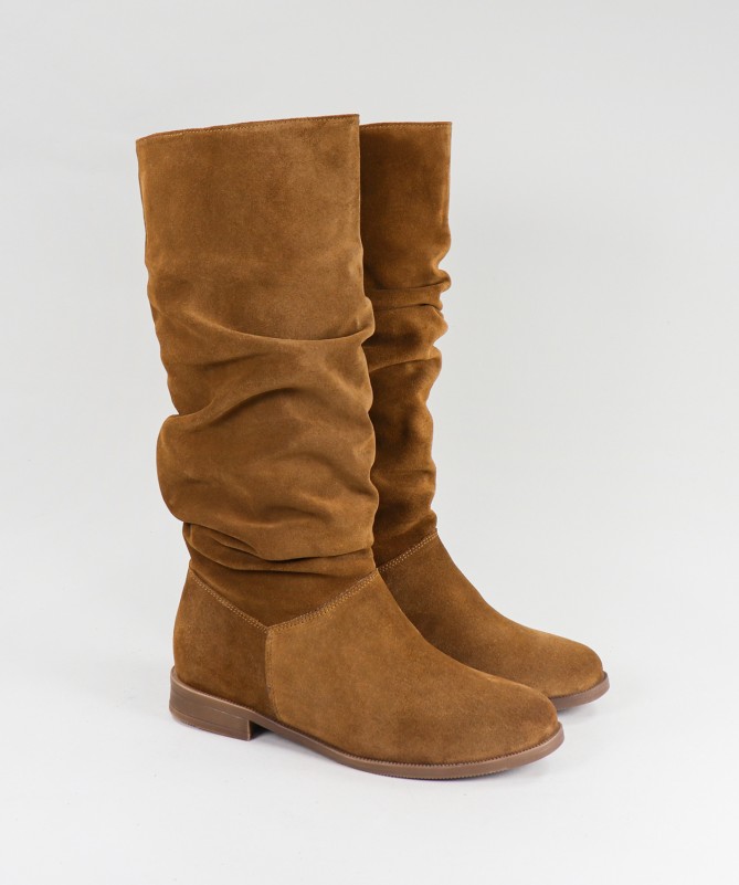 Botas Camel de Cano Alto Ginova Confortáveis