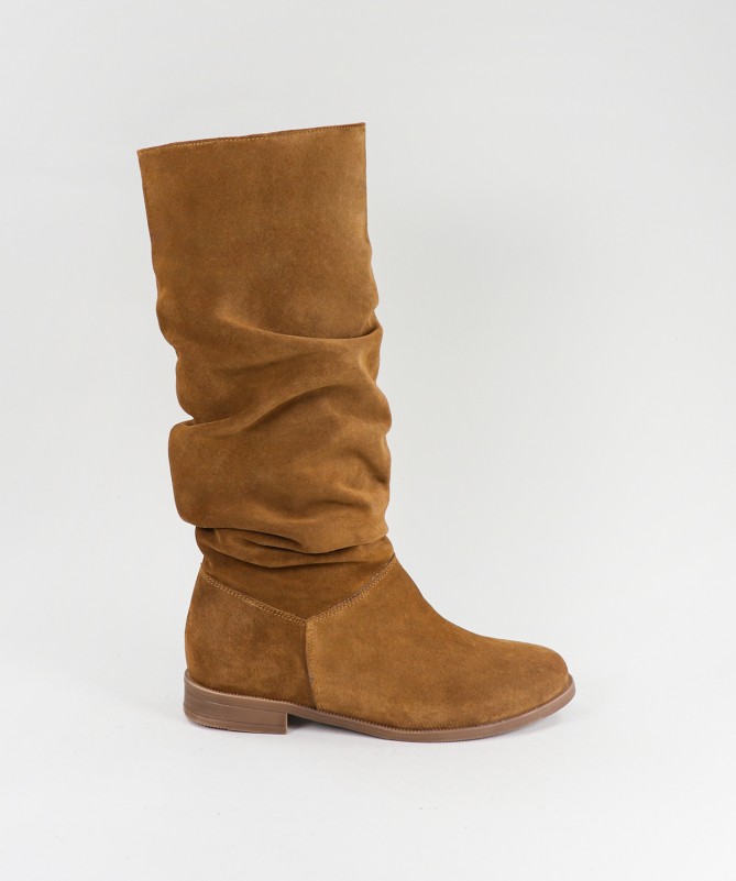 Botas Camel de Cano Alto Ginova Confortáveis