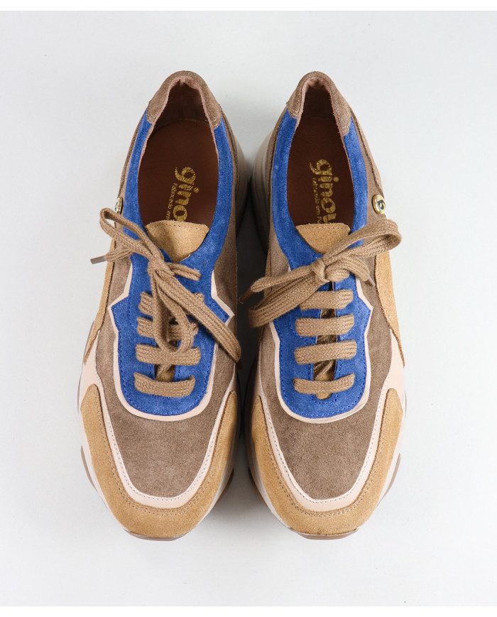 Lady Ginova Taupe Trainers with Standard