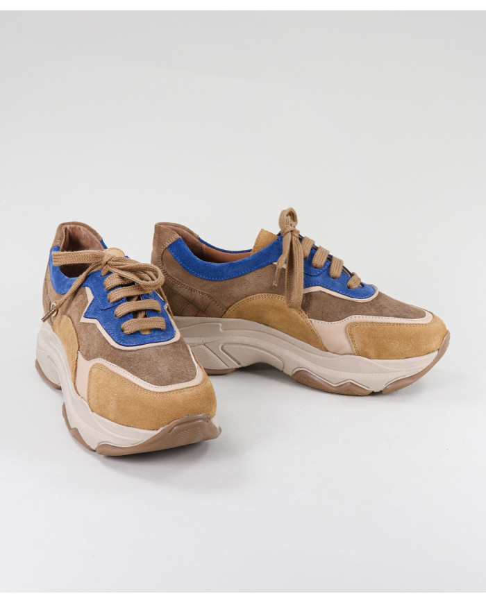 Lady Ginova Taupe Trainers with Standard