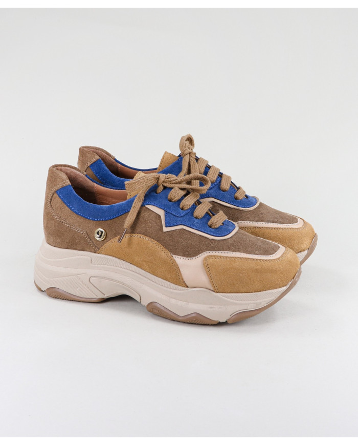 Lady Ginova Taupe Trainers with Standard