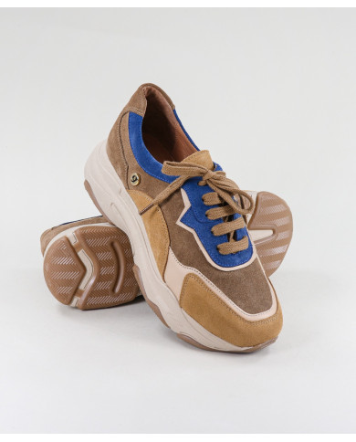 Lady Ginova Taupe Trainers with Standard
