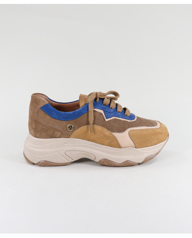 Lady Ginova Taupe Trainers with Standard