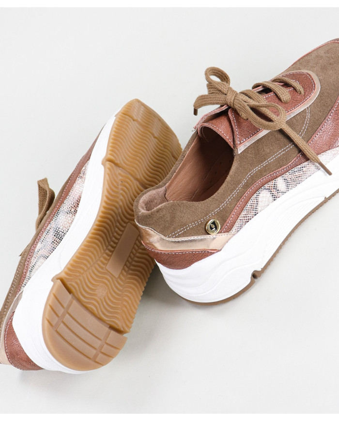 Taupe Trainers of Lady Ginova of Two Tons