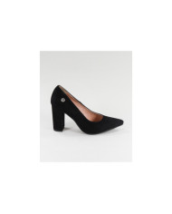 Black Lady Ginova Shoes with Square Tacon