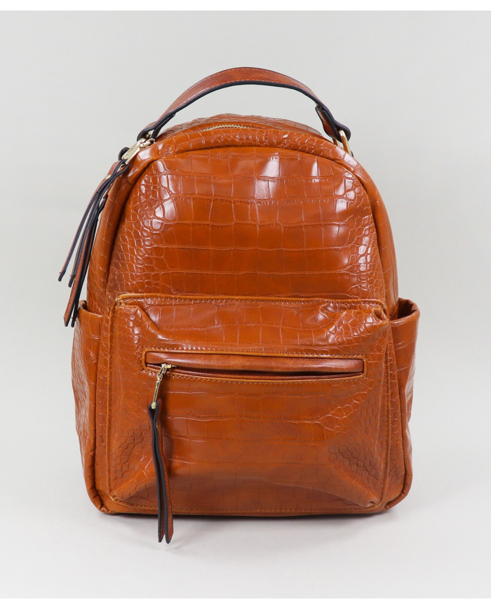Ladies Camel Backpack with Texture