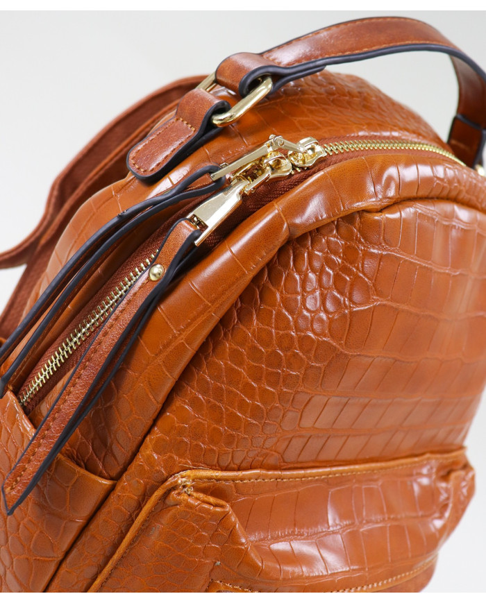 Ladies Camel Backpack with Texture
