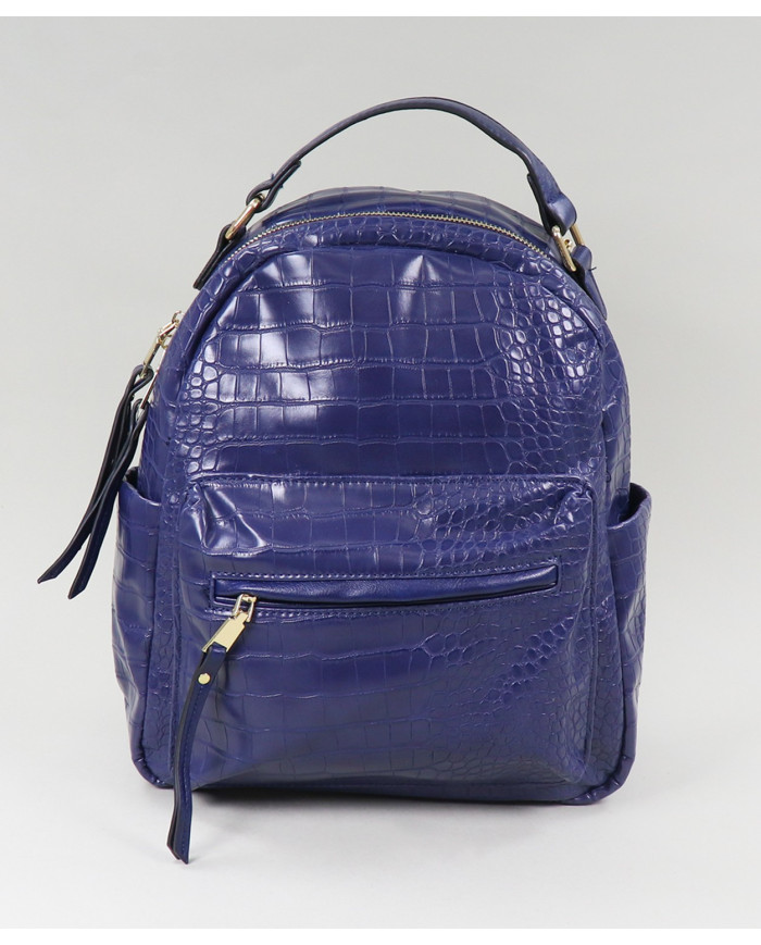 Mochila Azul de Senhora com Textura