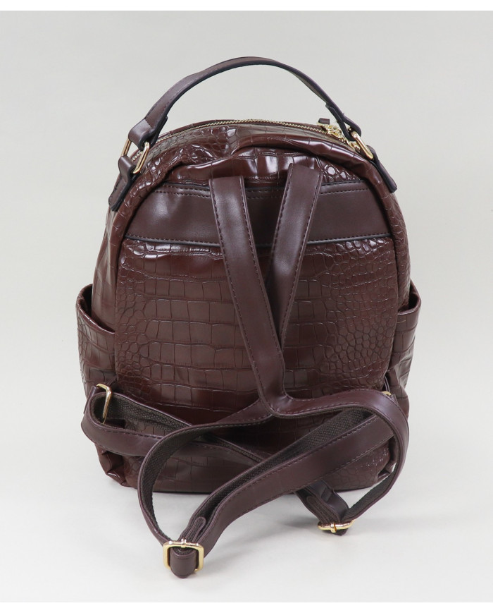 Mochila Castanha de Senhora com Textura