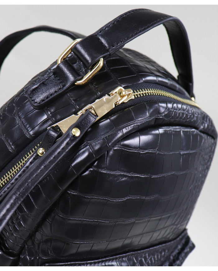 Damas Mochila negra con textura