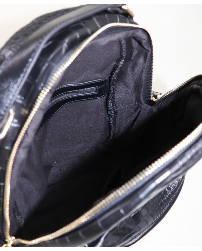 Damas Mochila negra con textura