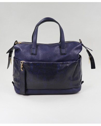 Blue Lady Bag con patrón