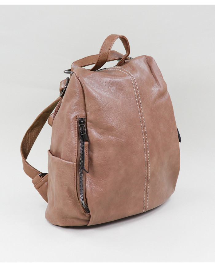 Mochila de damas en Taupe con Trace de apertura