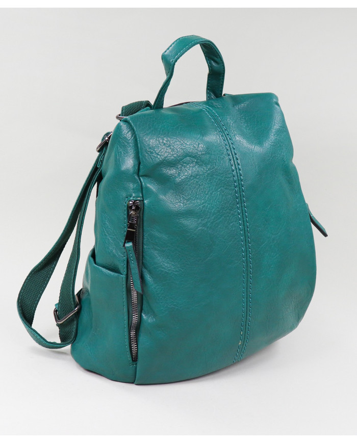 Ladies Backpack in Green with Opening Trace