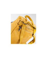 Mochila de Senhora em Amarelo com Abertura Traseira