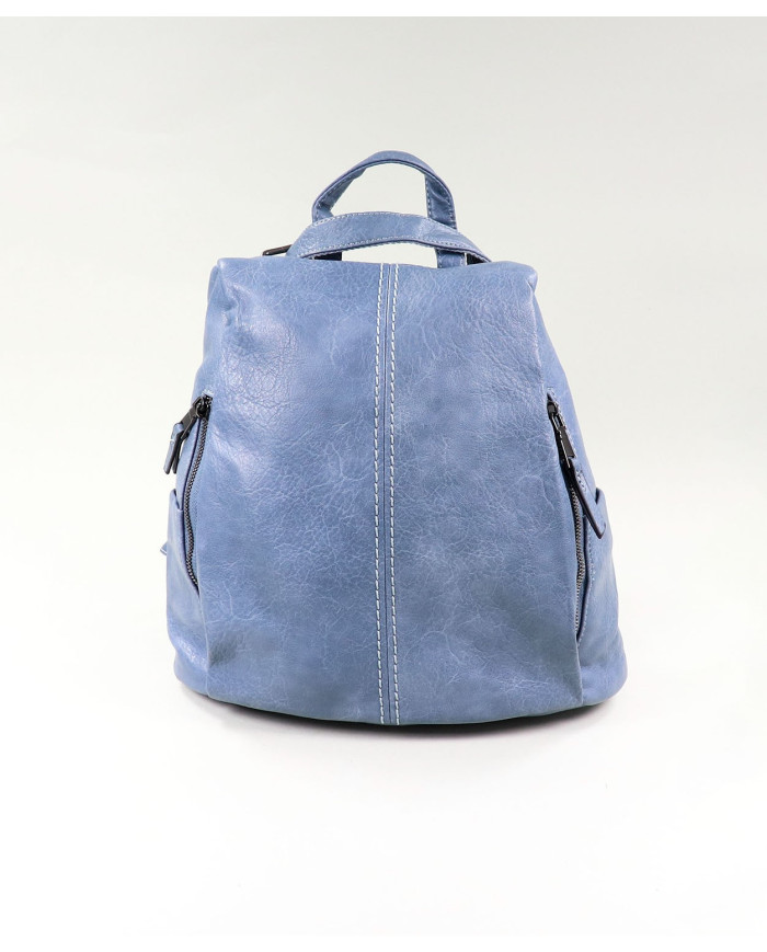 Ladies Backpack in Blue with Opening Trace