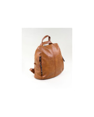 Mochila de Senhora em Camel com Abertura Traseira