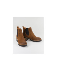 Botas Camel de Senhora Ginova com Elástico nas Laterais
