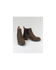 Green Boots of Ms. Ginova with Elastic in the Laterals