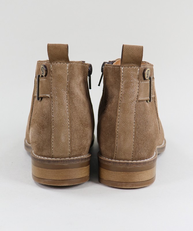 Botas Taupe de Senhora Ginova com Fivela de Lado