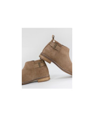 Botas Taupe de Senhora Ginova com Fivela de Lado