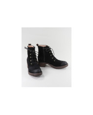 Botas Pretas de Senhora Ginova com Atacadores