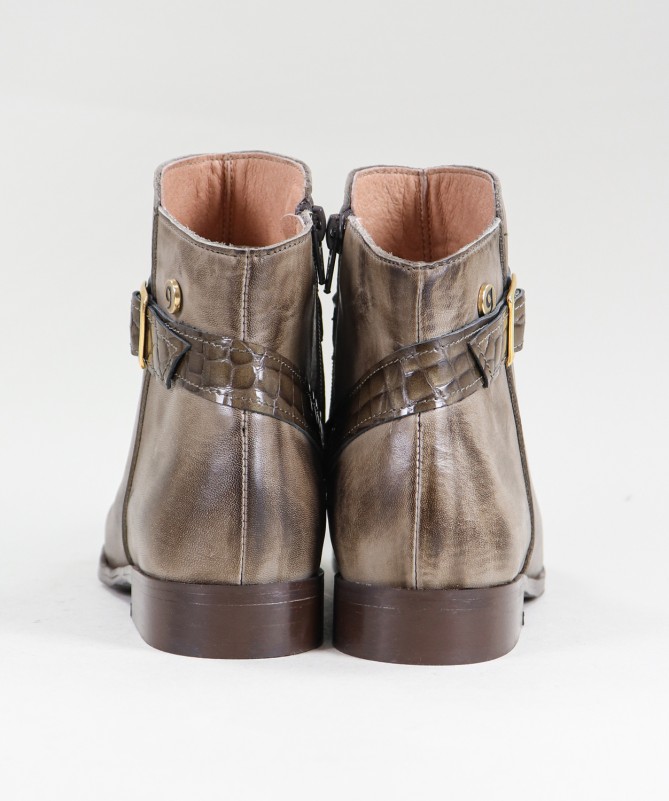 Botas Taupe de Senhora Ginova com Fivela